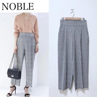 ノーブル(Noble)の美品♡NOBLE グレンチェックアソートコクーンパンツ ハイウエスト サイズ34(カジュアルパンツ)