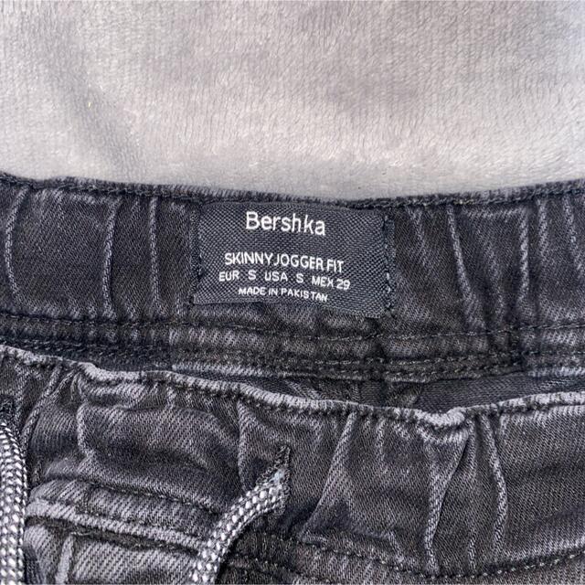 Bershkaベルシュカ　デニムジョガーパンツ　ケミカルウォッシュ　XXL相当