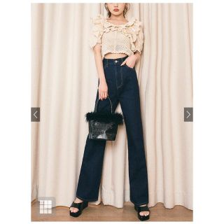 グレイル(GRL)のGRL ハイウエストセミフレアデニムパンツ 【cu289】(デニム/ジーンズ)