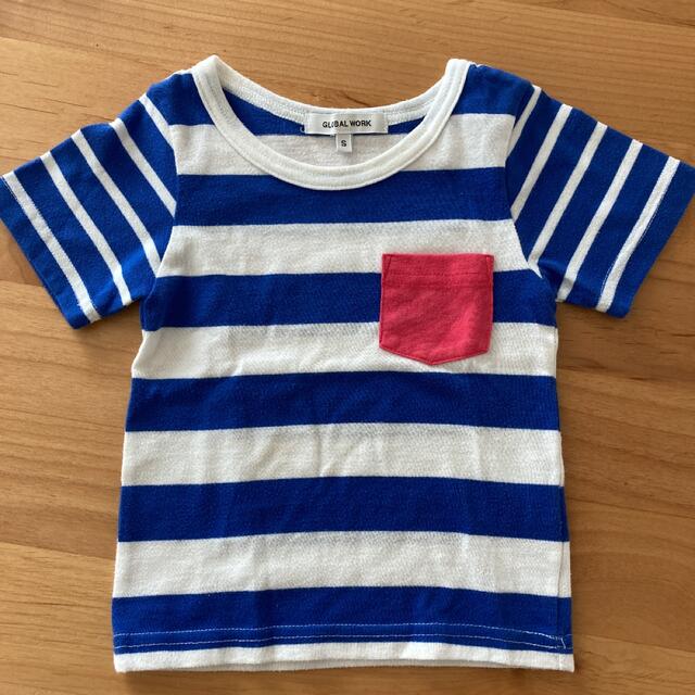 GLOBAL WORK(グローバルワーク)のボーダー 半袖Tシャツ 100cm キッズ/ベビー/マタニティのキッズ服男の子用(90cm~)(Tシャツ/カットソー)の商品写真