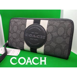 コーチ(COACH)のcoachロゴパッチコーチリストラップ付きスマホOK！長財布(財布)