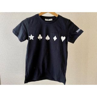 エムピーエス(MPS)のMPS エムピーエス 黒 Tシャツ 140cm トランプ 柄 スペード ハート(Tシャツ/カットソー)