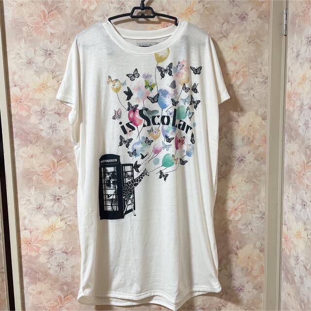 ScoLar(スカラー)のスカラー　ロング　Tシャツ レディースのトップス(Tシャツ(半袖/袖なし))の商品写真