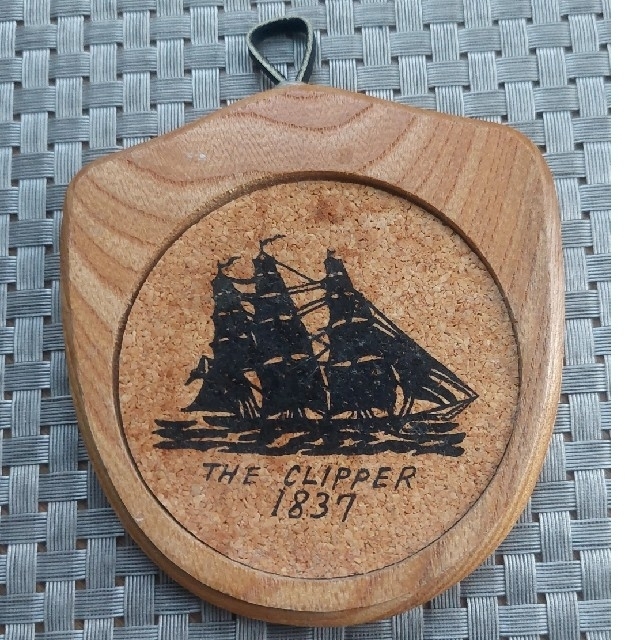 コースターセット　6枚組　木目調　コルク　船　CLIPPER 1837 インテリア/住まい/日用品のキッチン/食器(テーブル用品)の商品写真