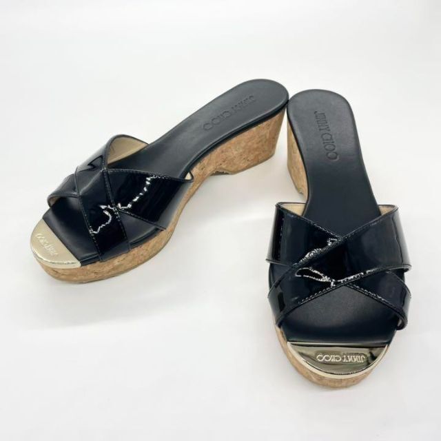 未使用品✨ジミーチュウ コルクウェッジ サンダル 38(約25cm) 人気商品!-