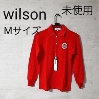 【未使用・M】ウィルソン ポロシャツ ハーフボタン 刺繍ロゴ  WILSON