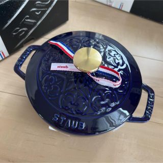 ストウブ(STAUB)のStaub ストウブ Lily グランブルー 16cm限定【新品未使用】(鍋/フライパン)