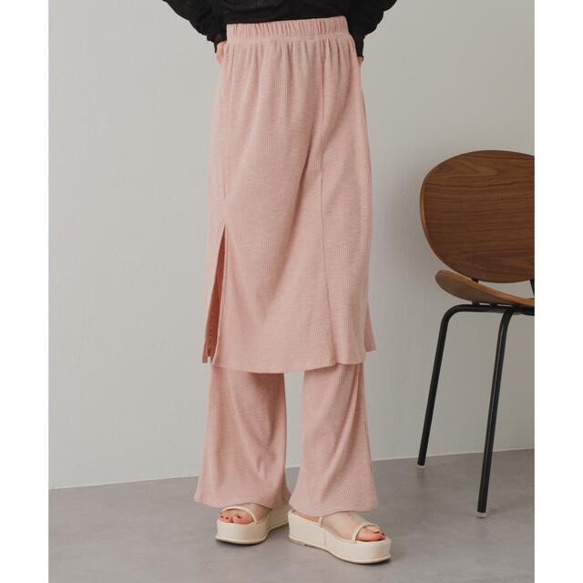リブスカートパンツセット