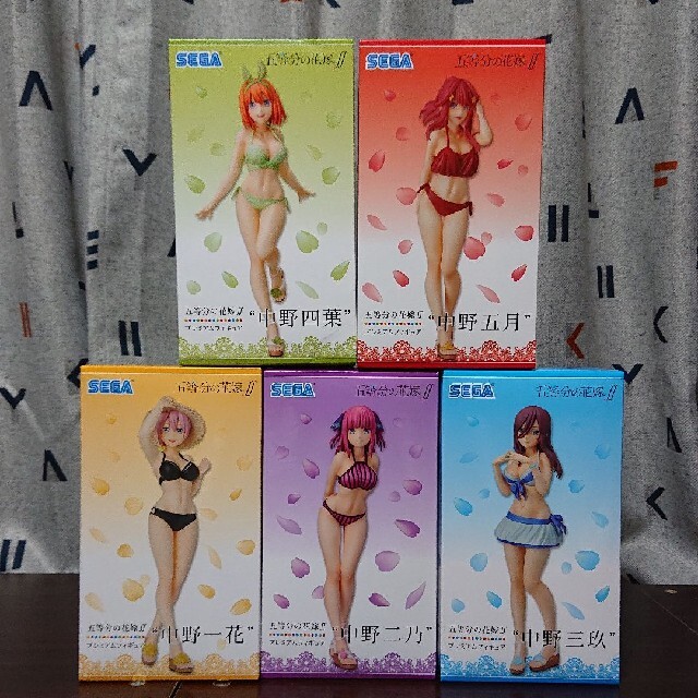 五等分の花嫁ff 水着ver.のフィギュア五姉妹コンプリートセット