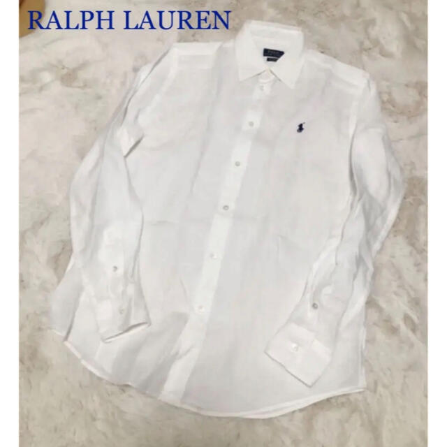 POLO RALPH LAUREN(ポロラルフローレン)のRalph ラルフローレン リネン　ホワイト　リラックスフィット　長袖シャツ　S メンズのトップス(シャツ)の商品写真
