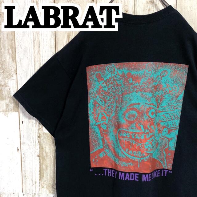 LABRAT ラブラット 表記M ワンポイント デカプリント ブラック Tシャツ