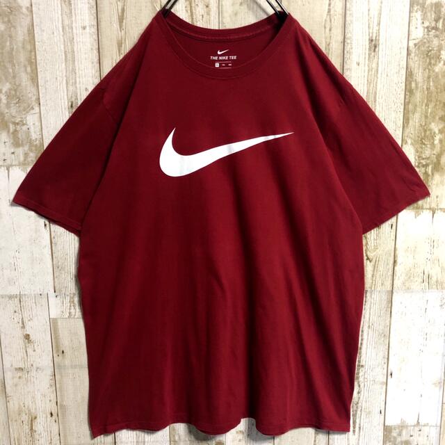 NIKE(ナイキ)のナイキ 表記XXL ビッグロゴ ワインレッド ボルドー ゆるダボ Tシャツ メンズのトップス(Tシャツ/カットソー(半袖/袖なし))の商品写真