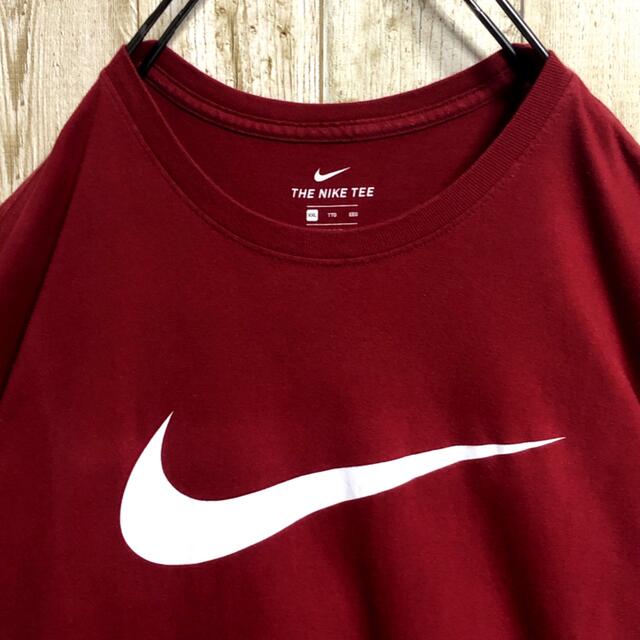 NIKE(ナイキ)のナイキ 表記XXL ビッグロゴ ワインレッド ボルドー ゆるダボ Tシャツ メンズのトップス(Tシャツ/カットソー(半袖/袖なし))の商品写真