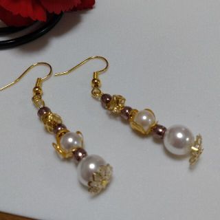 座金つきパールピアス(ピアス)