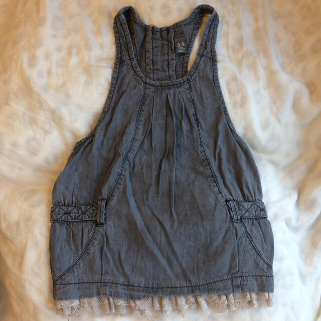 ZARA KIDS(ザラキッズ)のZaraザラ 110cmチュニック グレー レース ワンピース キッズ/ベビー/マタニティのキッズ服女の子用(90cm~)(ワンピース)の商品写真