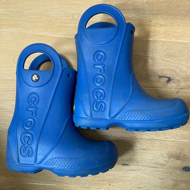 crocs(クロックス)のクロックス  C9 （15.5cm＆15cm推奨）長靴　青　ブルー キッズ/ベビー/マタニティのベビー靴/シューズ(~14cm)(長靴/レインシューズ)の商品写真