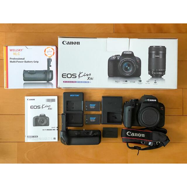 EOS Kiss X9iボディ +予備バッテリー+グリップ