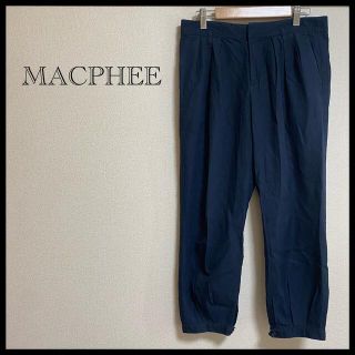 マカフィー(MACPHEE)のMACPHEE マカフィー　クロップドパンツ　36  Mサイズ　ネイビー(カジュアルパンツ)