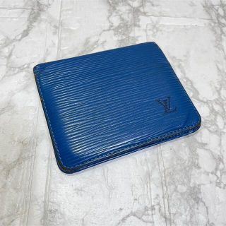 ヴィトン(LOUIS VUITTON) エピ 名刺入れ/定期入れ(レディース)（ブルー 