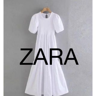 ザラ(ZARA)のZARA ポプリンパネルミディワンピース(ロングワンピース/マキシワンピース)