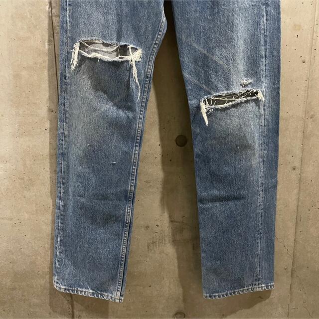 春先取りの levi's 501 usa製 クラッシュデニム ボロ グランジ