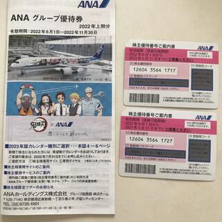 ANA 株主優待券　2枚　来年の5月まで利用可能　半額で飛行機に乗れます。(その他)