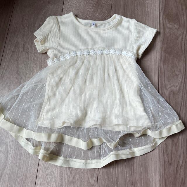 しまむら(シマムラ)のレーストップス 90 値下げ！ キッズ/ベビー/マタニティのキッズ服女の子用(90cm~)(Tシャツ/カットソー)の商品写真