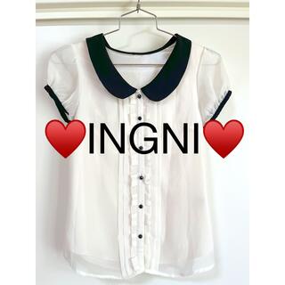 イング(INGNI)のイング ♥️INGNI白ブラウス♥️(裏地あり)即日発送✨✨(シャツ/ブラウス(半袖/袖なし))