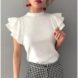 ザラ(ZARA)のフリル　ニット　サマーニット(ニット/セーター)