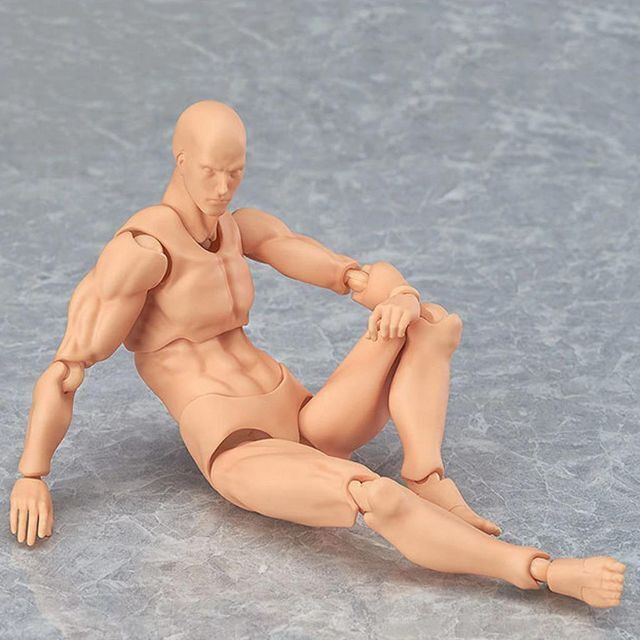 デッサンドール 男女セット フィギュア イラスト 素体 モデル人形 肌色 画材 エンタメ/ホビーのアート用品(その他)の商品写真