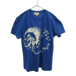 ディーゼル(DIESEL)のDIESEL ディーゼル ホワイトプリントTシャツ カットソー ブルー(Tシャツ/カットソー(半袖/袖なし))