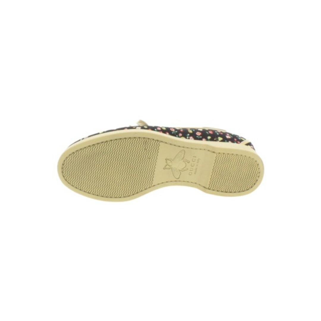 GUCCI スニーカー 35 1/2(22cm位) 黒x赤x 緑等(花柄) 【古着】-