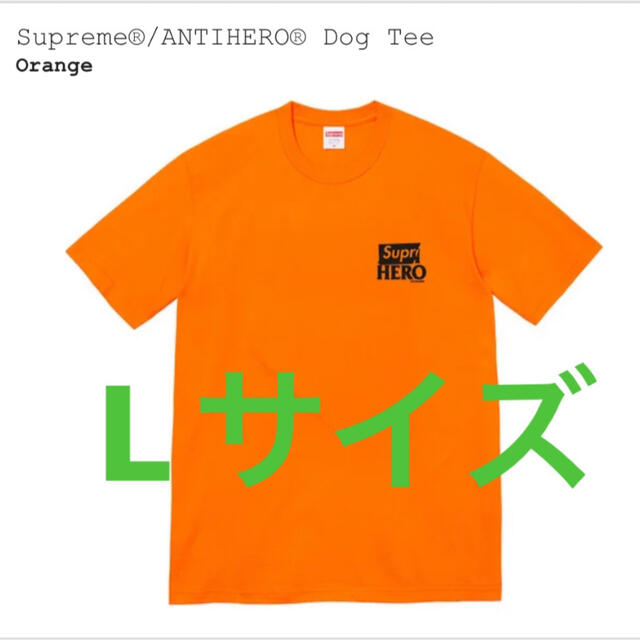 Supreme / ANTIHERO Dog Tee "orange" L