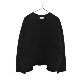 アクネストゥディオズ(Acne Studios)のAcne Studios アクネ スティディオス 16AW JAVA L-WOOL サイドスリットジャバウールニット ブラックセーター 19L163(ニット/セーター)