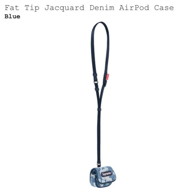 シュプリームFat Tip Jacquard Denim AirPod Case