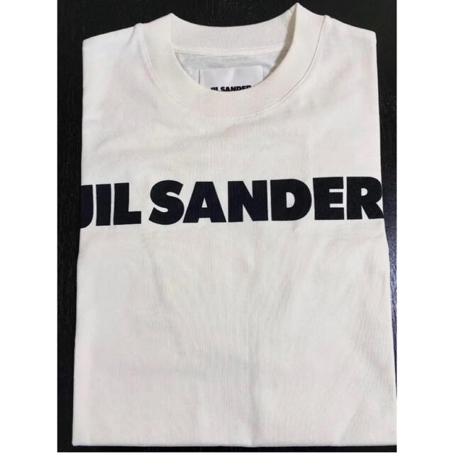 新品JIL SANDERロゴ プリント ロングTシャツ  Sサイズ  ホワイト