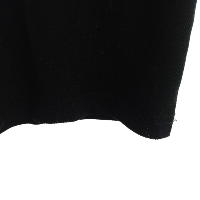 Saint Laurent(サンローラン)のSAINT LAURENT PARIS サンローランパリ 胸刺繍ロゴ半袖ポロシャツ カットソー ブラック メンズのトップス(シャツ)の商品写真
