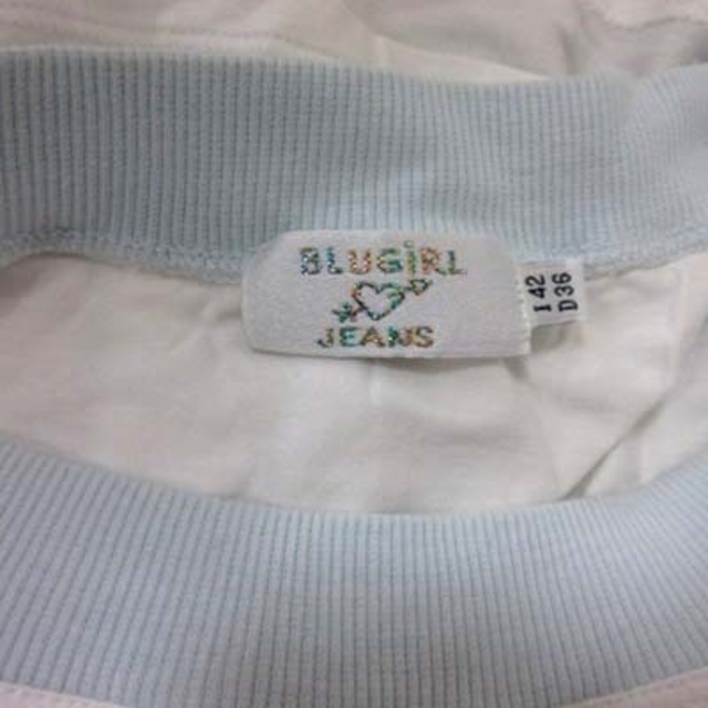 Blugirl(ブルーガール)のブルーガール カットソー 半袖 ビーズ 白 ホワイト /YI レディースのトップス(カットソー(半袖/袖なし))の商品写真