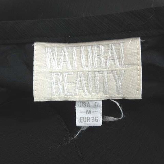 NATURAL BEAUTY(ナチュラルビューティー)のナチュラルビューティー ティアードスカート タイト ひざ丈 シフォン M 黒  レディースのスカート(ひざ丈スカート)の商品写真