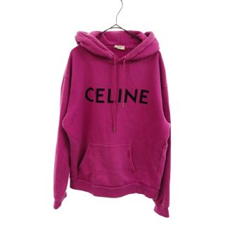 セリーヌ(celine)のCELINE セリーヌ 21SS 2Y321052H クラシックロゴ ルーズスウェットパーカー パープル エディスリマン(パーカー)