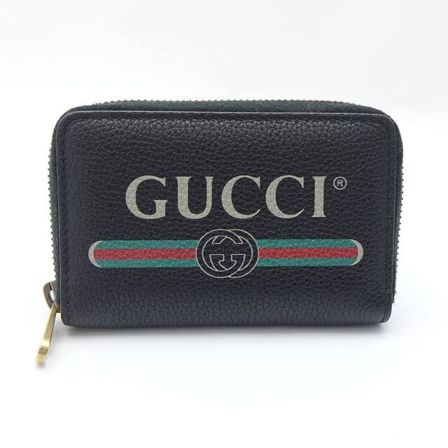 ◇◇GUCCI ロゴプリント コイン/カードケース 496319 493075 国内外の