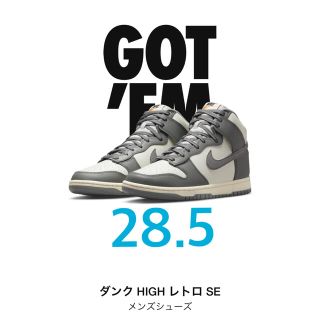 ナイキ(NIKE)のDunk high レトロ Grey(スニーカー)