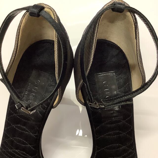 Gucci(グッチ)のGUCCI  グッチ　パンプス　サンダル　ピンヒール　ビーズ　ブラック　r154 レディースの靴/シューズ(ハイヒール/パンプス)の商品写真
