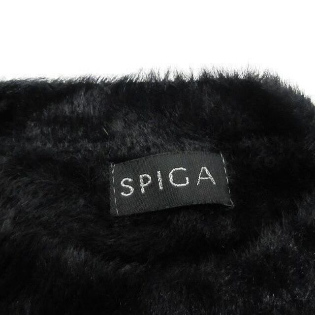 SPIGA(スピーガ)のスピーガ SPIGA もこもこ ニット セーター カットソー モックネック 黒 レディースのトップス(ニット/セーター)の商品写真