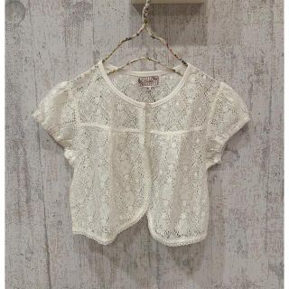 マザウェイズ(motherways)の【専用です】新品★motherways レースミニ丈カーディガン130(カーディガン)