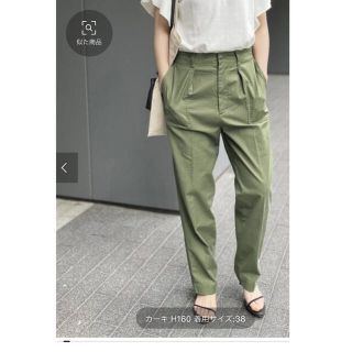 新品】スピックアンドスパン バックサテンイージーカーゴパンツ 34
