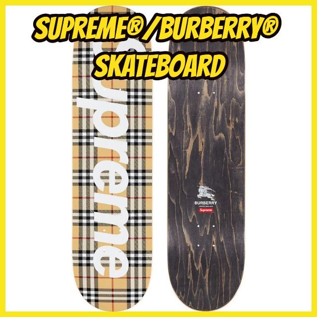 Supreme - 3本　Supreme Burberry Skateboard バーバリー デッキ