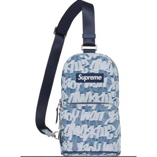 シュプリーム(Supreme)のFat Tip Jacquard Denim Sling Bag スリングバッグ(バッグパック/リュック)