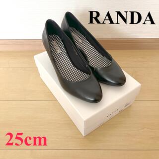 ランダ(RANDA)のRANDA ランダ 25センチ　ハイヒールパンプス 黒　靴箱付き(ハイヒール/パンプス)