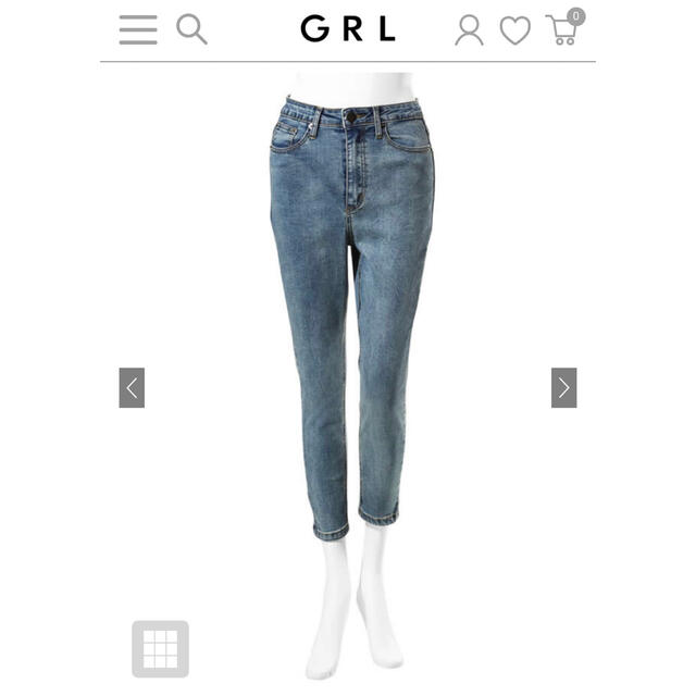 GRL(グレイル)のGRL/ハイウエストデニムパンツ レディースのパンツ(デニム/ジーンズ)の商品写真